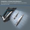 Rowenta, Iron, Smart Temp Stainless Steel Soleplate Steam Iron for Clothes, 380 Microsteam Holes, 1725 Watts Ironing, Auto-Off, Fabric Steamer, Black Clothes Iron, DW3261, Black