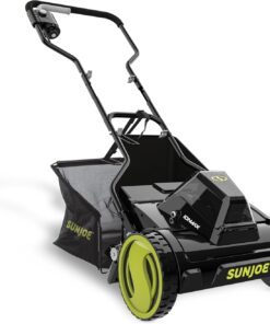 Sun Joe Cordless Electric Push Lawn Mower with 11.9-Gal Bag, 15-Inch Cutting Width, 360W Motor - Heavy-Duty Yard Trimmer for Gardening Care and Maintenance, IONMAX 24V-CRLM15
