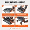VEVOR 800lbs Poly Dump Garden Cart, Heavy Duty Yard Dump Cart Wagon, 4 Wheel Wheelbarrow with 10in Tires, 180°Rotating Handle, Steel Frame and Quick Release System VEVOR 800lbs Poly Dump Garden Cart, Heavy Duty Yard Dump Cart Wagon, 4 Wheel Wheelbarrow with 10in Tires, 180°Rotating Handle, Steel Frame and Quick Release System