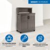 Suncast Patio Plastic Storage and Prep Station with Decorative Wicker Pattern and Multi Wall Panels for Patio, Garden, and Lawn Use, Stoney Gray Suncast Patio Plastic Storage and Prep Station with Decorative Wicker Pattern and Multi Wall Panels for Patio, Garden, and Lawn Use, Stoney Gray