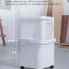 Midea Cube 20 Pint Dehumidifier for Basement, Up to 1,500 Sq. Ft. dehumidifier with drain hose, ENERGY STAR Certificated, Smart Control, Compatible with Alexa, White