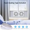 shinic Twin Window Fan with Reversible Airflow, Window Fan with Thermostat and LED Display, 3 Speeds, Remote Control and Foam Sealing Tape Offered, 23.8" - 37" Expandable Width for Home Kitchen Use