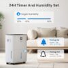 80 Pint Dehumidifier for Basement 5000 Sq. Ft. with Drain Hose, ENERGY STAR | Continuous Drain & Water Tank 1.06 Gal, Intelligent Humidity Control, Quiet Operation, Auto Shut Off, 24H Timer for Home
