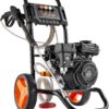 VEVOR Gas Pressure Washer 2900 PSI and 1.85 Max GPM, Upgrade Aluminum Pump with Spray Gun and Wand, 4 Nozzle Set, Gas Powered Pressure Washer for Cars, Fences, Driveways, Homes, Patios, Furniture