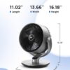 Dreo 16 Inch 25dB Quiet Smart Fans for Bedroom, DC Room Fan with Remote, 120°+120° Oscillating Fan, 6 Modes, 9 Speeds, 12H Timer,Works Alexa/Google/WiFi/Voice Control, Silver, Oversize (DR-HAF004S)