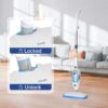 Steam Mop for Hardwood Floor Cleaning, Floor Steamer Cleaner Lightweight for Vinyl, Laminate, Carpet, Tile Hard Floors w/Adjustable Steam Modes & Height, 23ft Cord, 2 Washable Pad