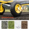 VEVOR 1200 Lbs Steel Garden Cart, Heavy Duty Pullable Garden Wagon Yard Cart, 2 in 1 Outdoor Metal Utility Wagon Yard Trailer with 13" All Terrain Tires, Mesh Removable Sides and 180°Rotating Handle