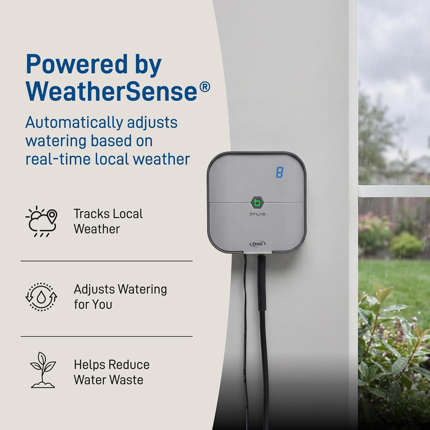Orbit B-hyve Indoor Smart Sprinkler Controller - 8-Zone - WiFi Irrigation Controller - App Controlled Irrigation with Weather Adjustment - Easy Installation Smart Home Ready Device - 57925 Orbit B-hyve Indoor Smart Sprinkler Controller - 8-Zone - WiFi Irrigation Controller - App Controlled Irrigation with Weather Adjustment - Easy Installation Smart Home Ready Device - 57925 - Image 4