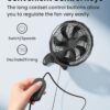 Koonie 12 Inch Wall Mount Fan, Quiet Wall Fan with Timer, 9.8ft Wired Remote, 80° Oscillation, 100° Adjustable, 3 Speeds High Velocity for RV Bedroom Kitchen Office Garage Koonie 12 Inch Wall Mount Fan, Quiet Wall Fan with Timer, 9.8ft Wired Remote, 80° Oscillation, 100° Adjustable, 3 Speeds High Velocity for RV Bedroom Kitchen Office Garage