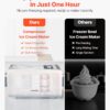 VEVOR Automatic Ice Cream Maker with Built-in Compressor, 2 Quart No Pre-freezing Gelato Maker, Electric Sorbet-Maker, 3 Modes Compressor Ice Cream Machine for Home Kitchen