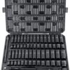 VEVOR 1/2" Drive Impact Socket Set 65 Piece, 3/8" to 1-1/4" and 10-24mm | SAE and Metric, 6 Point Cr-V Alloy Steel, Easy-to-Read Size Markings, Rugged Construction, with Storage Case, for Auto Repair