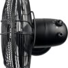 Good Housekeeping 92603 All-Metal 12" Retro Desk Office Table Fan with Wide Oscillation, 3-Speed Settings & Carrying Handle, Matte Black