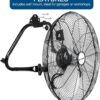 BILT HARD 4650 CFM 20" High Velocity Floor Fan, 3-Speed Heavy Duty Metal Fan with Wall-Mounting System, Industrial Shop Fan for Commercial, Garage, and Greenhouse