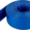 VEVOR Discharge Hose, 3' x 105', PVC Lay Flat Hose, Heavy Duty Backwash Drain Hose with Clamps, Weather-proof & Burst-proof, Ideal for Swimming Pool & Water Transfer, Blue