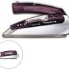 Rowenta Travel Iron, Pro Compact Stainless Steel Soleplate Hand Held Steamer Iron for Clothes, 200 Microsteam Holes, 1000 Watts Ironing, Fabric Steamer, Dual Voltage, Mini Iron, Purple, DA1560
