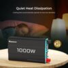 Renogy 1000W Pure Sine Wave Inverter 12V DC to 120V AC Converter for Home, RV, Truck, Off-Grid Solar Power 110V with Built-in 5V/2.1A USB Port, Hardwire Remote Controller Renogy 1000W Pure Sine Wave Inverter 12V DC to 120V AC Converter for Home, RV, Truck, Off-Grid Solar Power 110V with Built-in 5V/2.1A USB Port, Hardwire Remote Controller