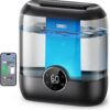 DREO 6L Smart Humidifiers for Bedroom, Large Room, 60H Runtime, Quiet 28dB | Top Fill Supersized Cool Mist Humidifier for Plants, Indoor, Home, Night Light, App/Touch/Voice Control, Black
