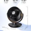 DREO Fan for Bedroom, Desk Air Circulator Fan with Remote, 11 Inch Table Fans for Whole Room, 65ft Powerful Airflow, 120° Vertical Manual +90° Oscillating, 4 Speeds, 8H Timer, 25dB Quiet Fan, Home