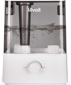 Levoit Classic300 Ultrasonic Top Fill Humidifier, Extra Large 6L Tank, 60H | Super Quiet, Easy to Use and Clean, 360° Rotation Nozzle, Simple Knob Control, Handle, Auto Shut Off, Gray