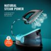 Pursteam Steam Station Max Ceramic Soleplate Steam Iron for Clothes 1500W, 50.7oz Removable Water Tank, Fast Heat Up Self-Clean, Auto Shut-Off, Professional Iron Steamer for Ironing