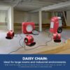 ALORAIR 600 CFM Air Mover Blower Fan for Industrial, Workshop, and Home Use - 3 Speeds, 5 Adjustable Angles and Daisy Chain - Ideal for Water Damage Restoration and Plumbing - GF600A Red