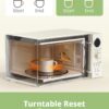 COMFEE' Retro Microwave Oven, 0.9 Cu.Ft 900W Countertop, Apricot | 6 Auto Menus, Multi-stage Cooking, Mute Function, LED Display, for Small Kitchen & Dorm