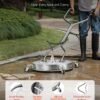 VEVOR 24 Inch Pressure Washer Surface Cleaner, 4000 PSI Stainless Steel Attachment with 4 Wheels, 2 Nozzles, 3/8 Inch Quick Connect and Dual Handle for Concrete, Patio, Sidewalk VEVOR 24 Inch Pressure Washer Surface Cleaner, 4000 PSI Stainless Steel Attachment with 4 Wheels, 2 Nozzles, 3/8 Inch Quick Connect and Dual Handle for Concrete, Patio, Sidewalk