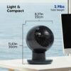 IRIS USA WOOZOO Air Circulator Fan with Remote, Oscillating Table Fan, 8 Speeds, 82ft Max Air Distance, 65° Tilt, Ultra Quiet DC Motor, Small Desk Fan for Bedroom, Office, Dorm, Black IRIS USA WOOZOO Air Circulator Fan with Remote, Oscillating Table Fan, 8 Speeds, 82ft Max Air Distance, 65° Tilt, Ultra Quiet DC Motor, Small Desk Fan for Bedroom, Office, Dorm, Black