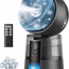 DREO TurboCool Misting Fan 516, 5℉ Drop Cooling Fans that Blow Cold Air, 150°+30° Omni-directional Oscillating, Evaporative air cooler, 26 ft/s Wind, Ultrafine Mist, 20dB Quiet, 6 Speeds 2 Modes, Grey