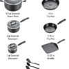 T-Fal Signature Nonstick Pots and Pans Set 12 Piece, Oven Broiler Safe 350F, Kitchen Cookware Set w/Fry Pans, Saucepans, Saute Pan, Dutch Oven, Griddle, Kitchen, Home, Dishwasher Safe, Black