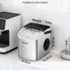 EUHOMY Ice Maker Machine, Light Grey