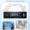 VEVOR Commercial Ice Cream Machine, 20-28L/H Yield, 2200W 3-Flavor Countertop Soft Serve Ice Cream Maker with 2 x 6L Hoppers & Built-In Puffing Pump, Pre-Cooling Low-Mix Alert for Snack Dessert Shops