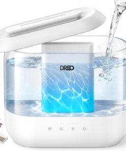 DREO 4L Humidifiers for Bedroom, 36H Runtime, 28 dB Quiet, HM311 | Easy to Refill & Clean, BPA-Free, Nightlight, Supersized Air Humidifiers for Large Room, Baby Nurseries, Plants, Indoor