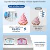 VEVOR Commercial Ice Cream Machine, 20-28L/H Yield, 2200W 3-Flavor Countertop Soft Serve Ice Cream Maker with 2 x 6L Hoppers & Built-In Puffing Pump, Pre-Cooling Low-Mix Alert for Snack Dessert Shops