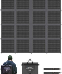 Renogy 400W Portable Solar Panel Blanket, 25% High Efficiency N-Type Foldable Solar Panel Charger for Power Station,Lightweight 16-Fold Space Save, Fast Setup for Camping, RV, Pickup, Marine Off-Grid
