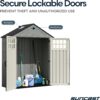 Suncast Everett 6x3 ft Vertical Storage Shed - Resin Outdoor Garden Shed with Floor, Windows, Skylight & Lockable Double Doors. Slim Yard Storage for Utility Tools & Backyard Equipment Suncast Everett 6x3 ft Vertical Storage Shed - Resin Outdoor Garden Shed with Floor, Windows, Skylight & Lockable Double Doors. Slim Yard Storage for Utility Tools & Backyard Equipment