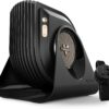 Vornado FLY MAX High Velocity Floor Fan, 4 Speed Settings, 180° Adjustable Tilt, Remote Control, 2300 FPM, Powerful Airflow, Fitness Cooling for Gym, Workout, and Training, Black