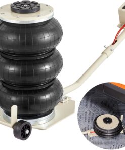 VEVOR Air Jack, 3T / 6600 lbs Triple Bag Air Jack, Airbag Jack with Six Steel Pipes, Lift up to 17.7 inch/450 mm, 3-5 s Fast Lifting Pneumatic Jack, with Long Handles for Car, Garage, Repair