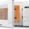 COMFEE' Countertop Microwave Oven, 0.7 Cu.Ft, 700W,Pearl White, ECO Mode | Sound On/Off, One-Touch Buttons, Child Lock, for Apartment, Dorm & Office