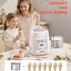 VEVOR Upright Automatic Ice Cream Maker with Built-in Compressor, 1 Quart No Pre-freezing Gelato Maker & Frozen Yogurt Machine, 4 Modes Electric Sorbet-Maker, Compressor Ice Cream Machine for Home