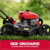 PowerSmart EasyCut 18-Inch Gas Lawn Mower, 144cc 4-Cycle Engine, Walk-Behind Push Lawn Mower, Side Discharge, 5-Position Height Adjustment, Ideal for Small Yards