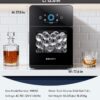 EUHOMY 2.4" Ice Ball Maker Countertop, 3Pcs Ready in 40Mins, 108Pcs/Day, Self-Cleaning Sphere Ice Maker Machine with Crystal Clear Ice, Round Ice Cube Maker for Whiskey & Bourbon