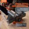 VEVOR Bench Vise, 6-inch Jaw Width 5.9-inch Jaw Opening, 360-Degree Swivel Locking Base Multipurpose Vise w/Anvil, Heavy Duty Ductile Iron Workbench Vise w/Bolts & Nuts, for Drilling, Pipe Cutting | 360-Degree Swivel Locking Base, Heavy Duty Ductile Iron, w/ Anvil & Bolts & Nuts, Multipurpose Workbench Vise
