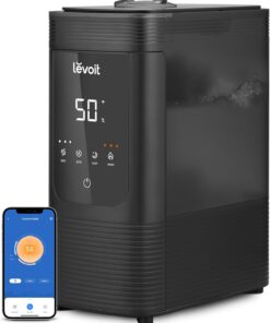 Levoit 6L Smart Warm and Cool Mist Humidifiers for Home Bedroom, 60H | Auto Customized Humidity for Large room, Schedule, Easy Top Fill, Essential Oil Diffuser, Whisper-Quiet, Handle, Black