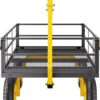 VEVOR 1200 Lbs Steel Garden Cart, Heavy Duty Pullable Garden Wagon Yard Cart, 2 in 1 Outdoor Metal Utility Wagon Yard Trailer with 13" All Terrain Tires, Mesh Removable Sides and 180°Rotating Handle