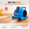 VEVOR Air Mover, 1 HP 4000 CFM Carpet Dryer for Cooling and Ventilating, Portable Floor Blower Fan with 3 Blowing Angles and Time Function, for Janitorial, Home, Commercial Use VEVOR Air Mover, 1 HP 4000 CFM Carpet Dryer for Cooling and Ventilating, Portable Floor Blower Fan with 3 Blowing Angles and Time Function, for Janitorial, Home, Commercial Use