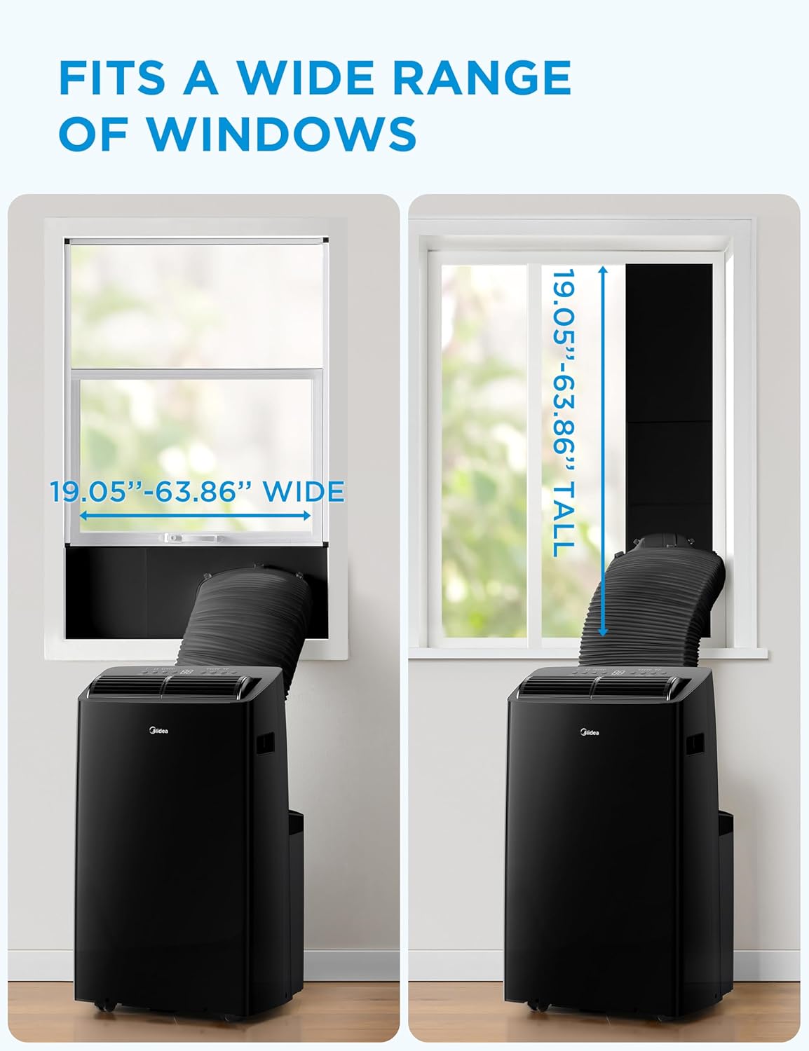 Midea Duo 14,000 BTU (12,000 BTU SACC) High Efficiency Inverter Ultra Quiet Portable Air Conditioner, with Heat up to 550 Sq. Ft., Works with Alexa/Google Assistant, with Remote Control & Window Kit" Midea Duo 14,000 BTU (12,000 BTU SACC) High Efficiency Inverter Ultra Quiet Portable Air Conditioner, with Heat up to 550 Sq. Ft., Works with Alexa/Google Assistant, with Remote Control & Window Kit" - Image 8