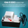 Little Giant VCMA-15ULST 115 Volt, 65 GPH, 1/50 HP Automatic Condensate Removal Pump for HVAC/Refrigeration Systems/Dehumidifiers with Overflow Detection Switch and 20-Foot Tubing, Black/White, 554415