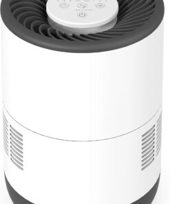 Pure Enrichment MistAire Eva - Mist-Free Evaporative Humidifier with Antibacterial Filter, 2.8-L Tank, 4 Speeds, Large Room Coverage up to 500 sq. ft., Night Light, Auto Shut-Off Timer, No White Dust