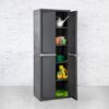 Sterilite 2-Pack 4 Shelf Cabinet, Lockable Utility Storage w/Adjustable Shelves, Gray - Plastic Shelving Unit for Organizing Garage, Pantry, Basement, Laundry Room or Mudroom Sterilite 2-Pack 4 Shelf Cabinet, Lockable Utility Storage w/Adjustable Shelves, Gray - Plastic Shelving Unit for Organizing Garage, Pantry, Basement, Laundry Room or Mudroom